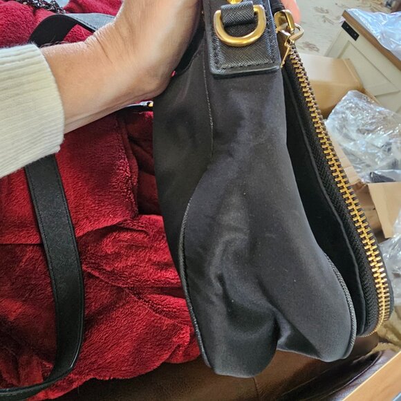 Marc Jacobs Preppy Nylon Flap-Over Crossbody – Black with Leather Strap - Picture 8 of 9